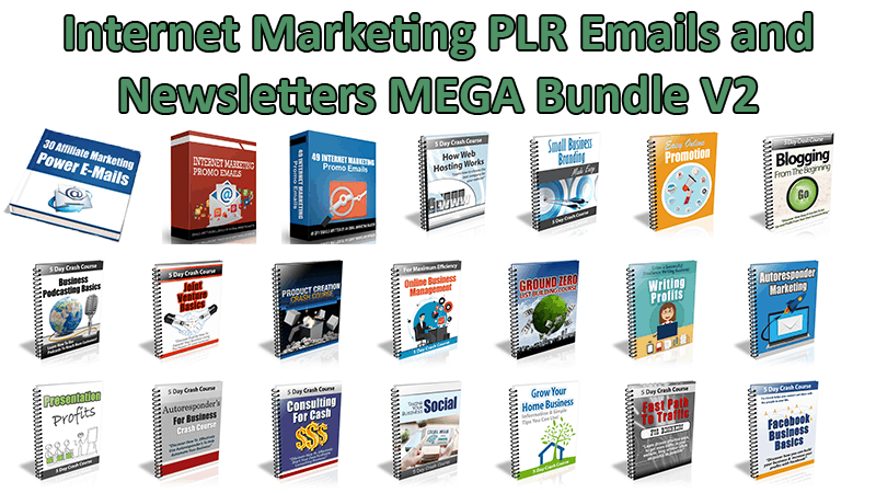 Internet Marketing PLR Emails and Newsletters V2 Mega Bundle