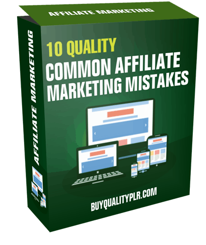 10 Quality Common Affiliate Marketing Mistakes PLR Articles Pack