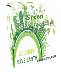 15 Top Quality Green Eco-Friendly PLR Articles Pack | PLR Content