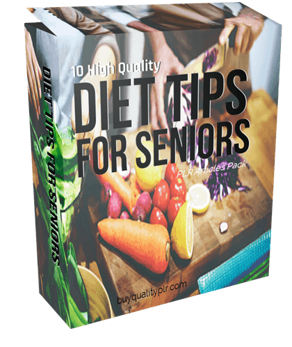 10 High Quality Diet Tips For Seniors PLR Articles Pack