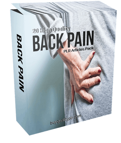 20 High Quality Back Pain PLR Articles Pack