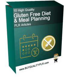 10 High Quality Gluten Free Diet and Meal Planning PLR Articles