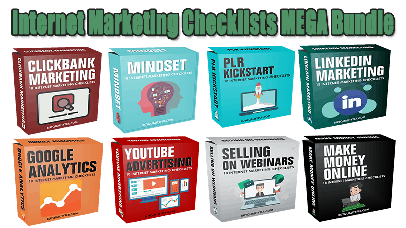 Internet Marketing Checklists MEGA Bundle