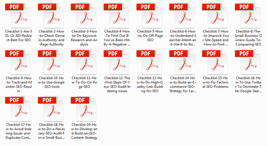 Search Engine Optimization Checklist