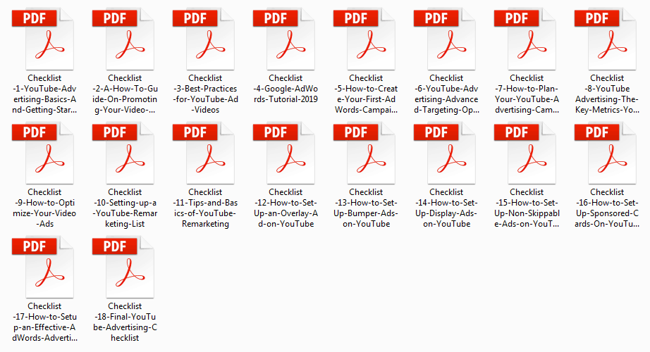 YouTube Advertising Checklists