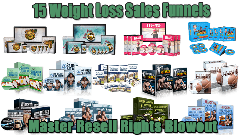 15 Weight Loss Sales Funnels Master Resell Rights Blowout