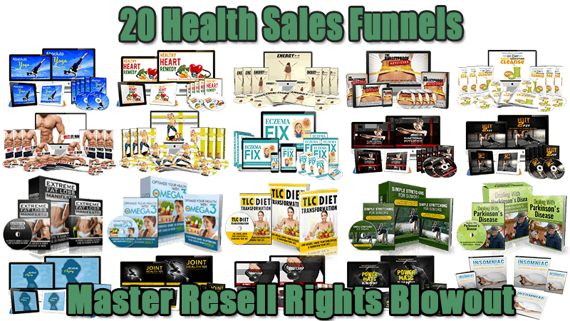 20 Health Sales Funnels Master Resell Rights Blowout