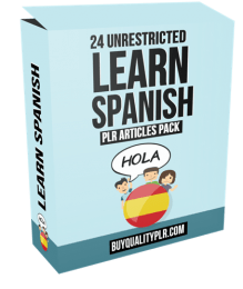 24 Unrestricted Learn Spanish PLR Articles Pack