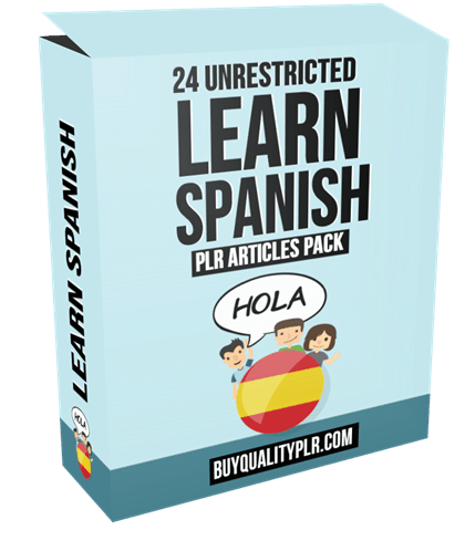 24 Unrestricted Learn Spanish PLR Articles Pack