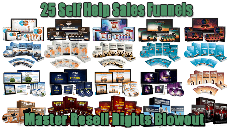 25 Self Help Sales Funnels Master Resell Rights Blowout