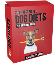 25 Unrestricted Dog Diets PLR Articles Pack