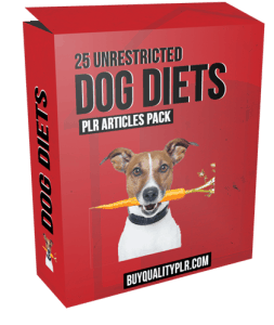 25 Unrestricted Dog Diets PLR Articles Pack