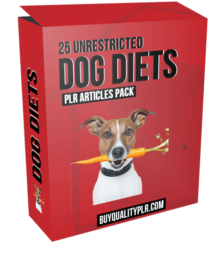 25 Unrestricted Dog Diets PLR Articles Pack