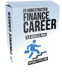 25 Unrestricted Finance Career PLR Articles Pack
