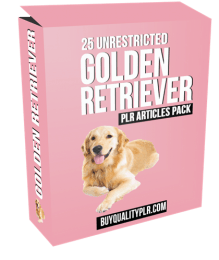 25 Unrestricted Golden Retriever PLR Articles Pack