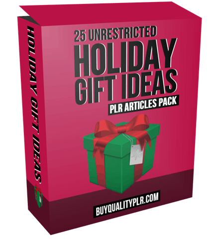 25 Unrestricted Holiday Gift Ideas PLR Articles Pack