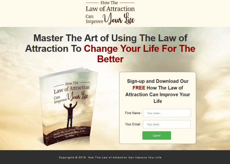 How The Law of Attraction Can Change Your Life PLR eBook | LOA PLR