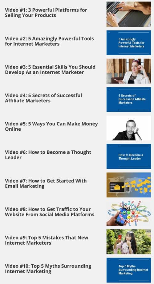 Internet Marketing For Complete Beginners Master Resell Rights videos