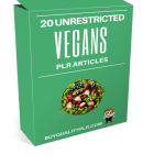 20 Unrestricted Vegans PLR Articles Pack