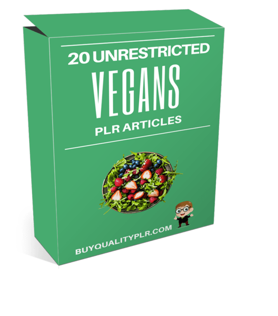 20 Unrestricted Vegans PLR Articles Pack