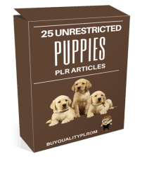 25 Unrestricted Puppies PLR Articles