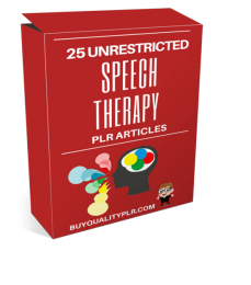 25 Unrestricted Speech Therapy PLR Articles