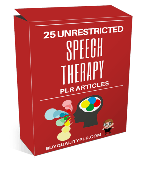 25 Unrestricted Speech Therapy PLR Articles