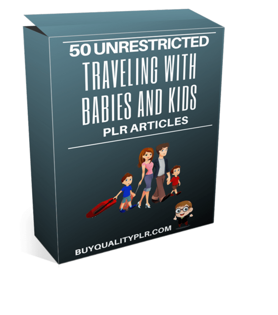 50 Unrestricted Travelling with Babies and Kids PLR Articles Pack