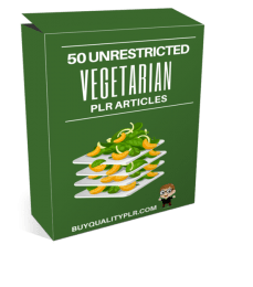 50 Unrestricted Vegetarian PLR Articles Pack