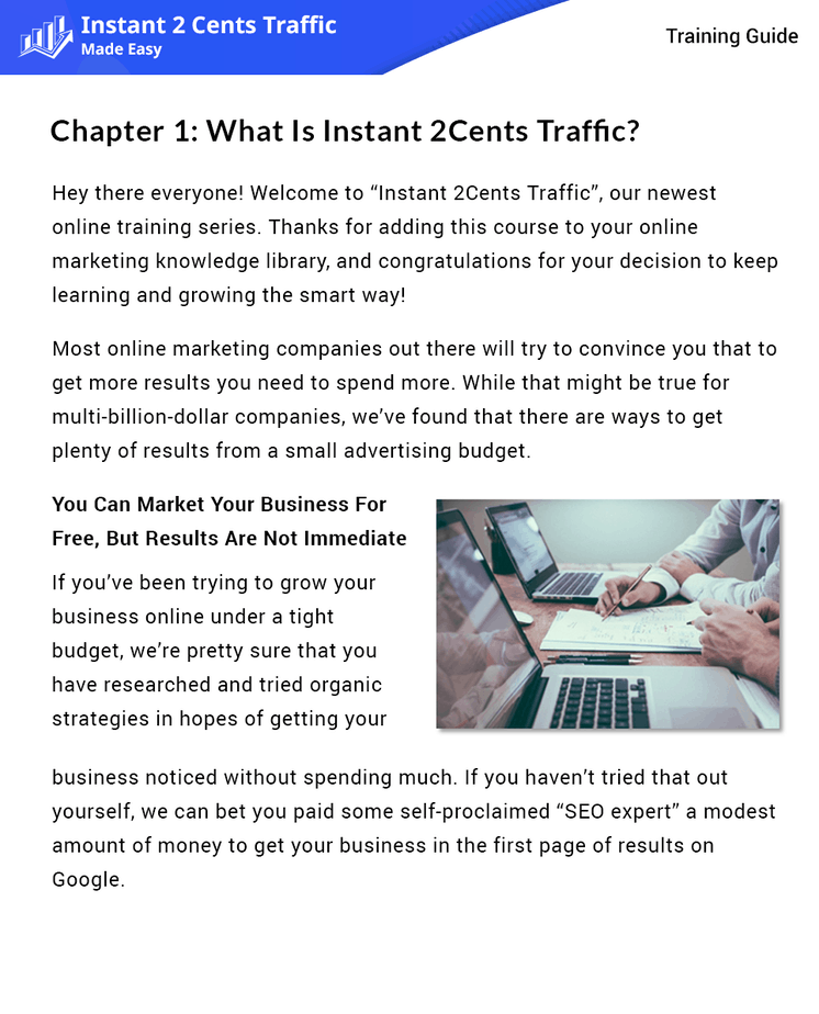 Instant 2Cents Traffic Insider Look