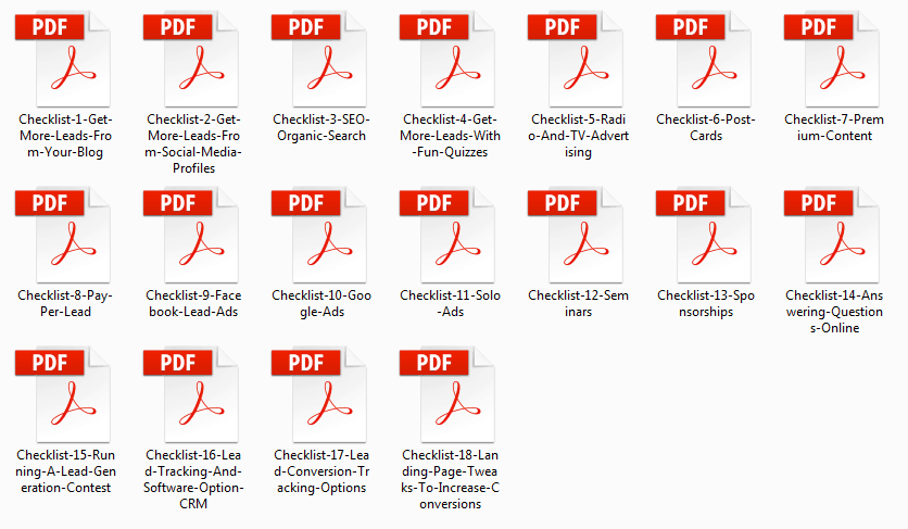 Internet Marketing Checklist Lead Sources Preview