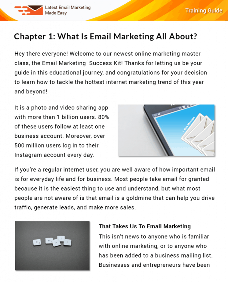 Latest Email Marketing Made Easy eBook and Video Training Personal Use