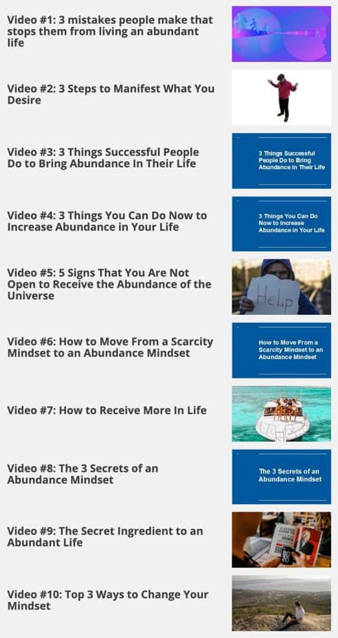 The Abundance Mindset Videos