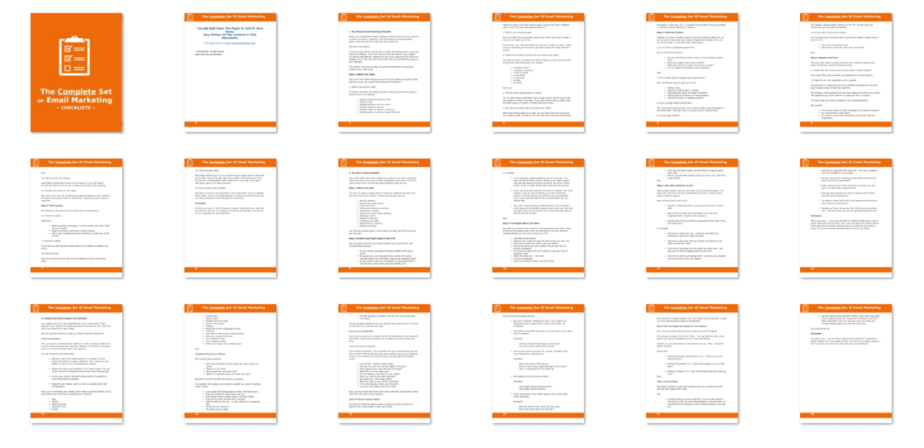 Emailtivity 20 Premium Email Marketing PLR Checklists