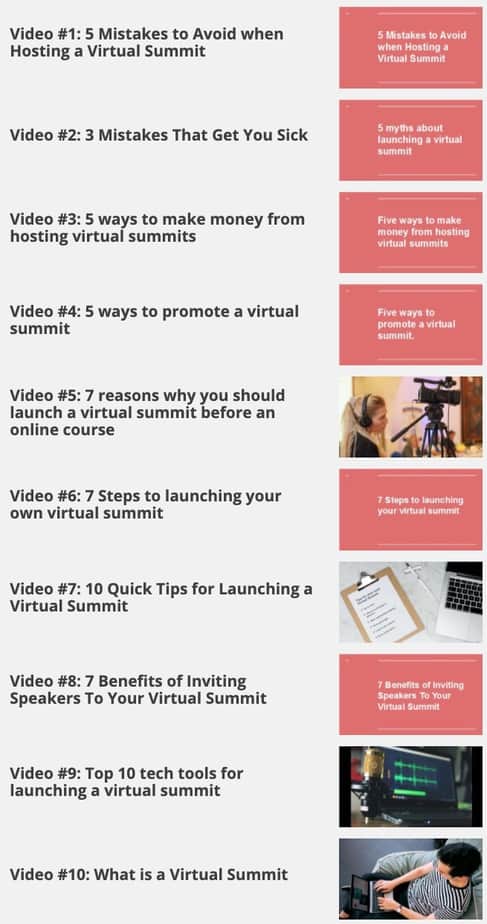 Virtual Summit Secrets Videos