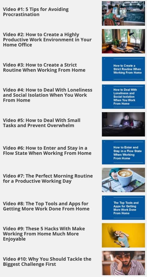 Work From Home Productivity Videos