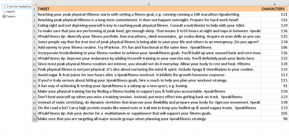 20 Social Media PLR Fitness Posts