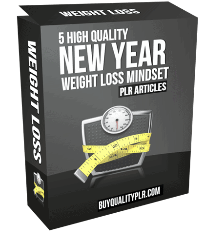 5 High Quality New Year Weight Loss Mindset PLR Articles Pack