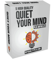 5 High Quality Quiet Your Mind PLR Articles