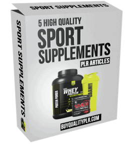 5 High Quality Sport Supplements PLR Articles