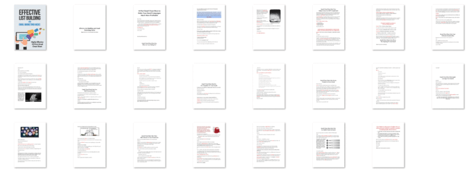 Effective List Building and Email Marketing Hacks Screenshots of Product