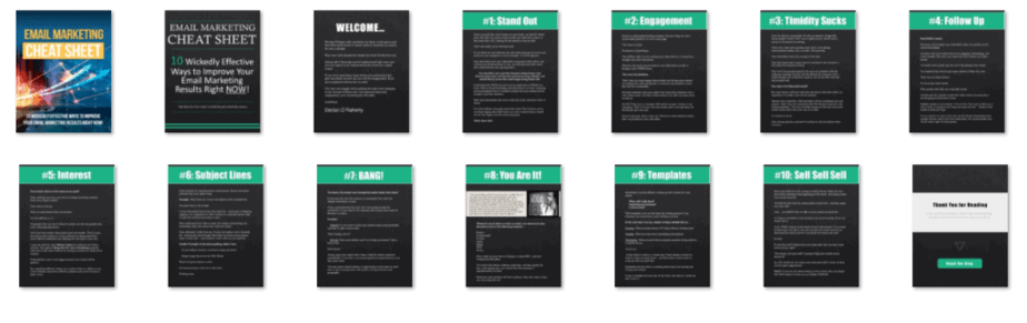 Email Marketing Cheat Sheet Screenshot of PLR Powerpoint Slides Email Marketing Cheat Sheet Screenshot of PLR Powerpoint Slides