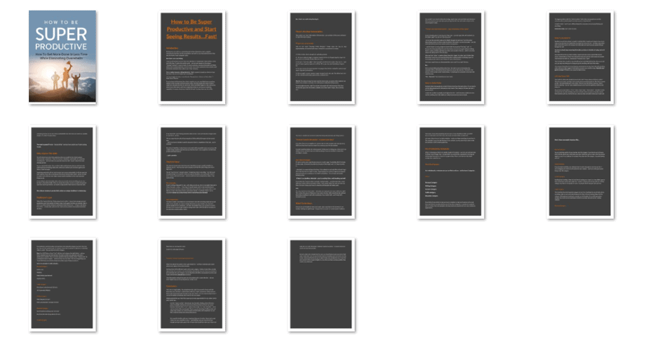 How To Be Super Productive Premium PLR Report