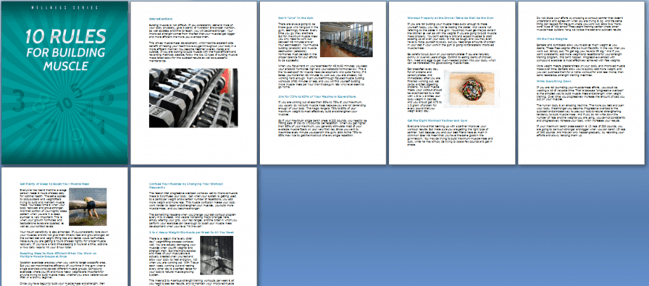 Muscle Building Rules Premium PLR Report Muscle Building Rules Premium PLR Report