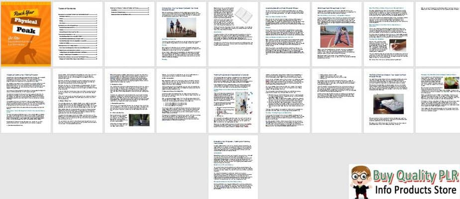 Reach Your Physical Peak Premium PLR eBook Sneak Preview