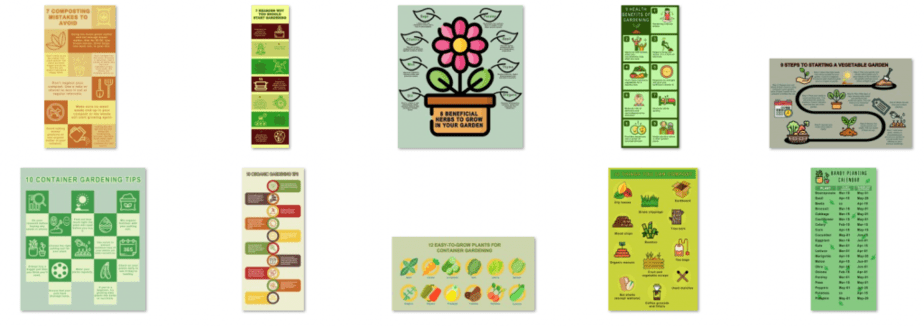 10 Gardening PLR Infographics Sceenshot 10 Gardening PLR Infographics Sceenshot