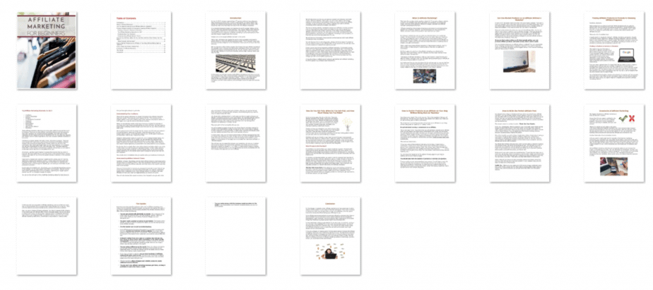 Affiliate Marketing PLR eBook Inside Look Affiliate Marketing PLR eBook Inside Look