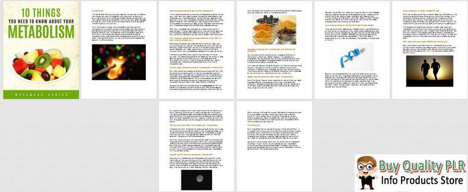 Metabolism PLR Report Metabolism PLR Report