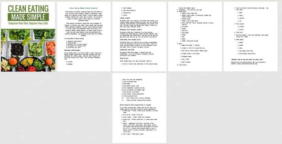 Clean Eating Premium PLR Checklist Clean Eating Premium PLR Checklist Sneak Preview