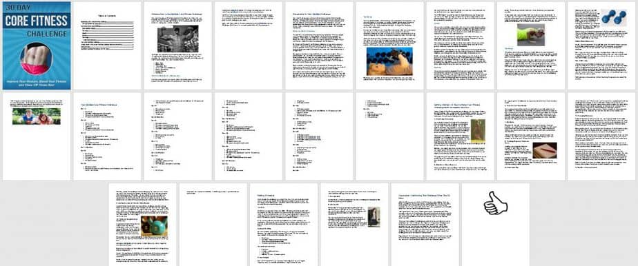 30 day Core Fitness Challenge PLR Ebook Sneak Preview